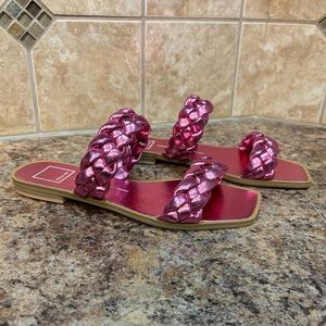 Dolce Vita Indy Metallic Magenta Pink Stella Sandals Size 7.5 New